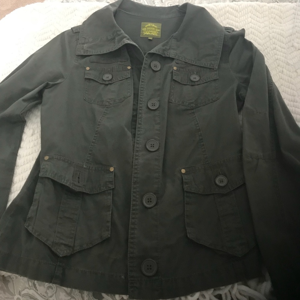Army green light weight coat